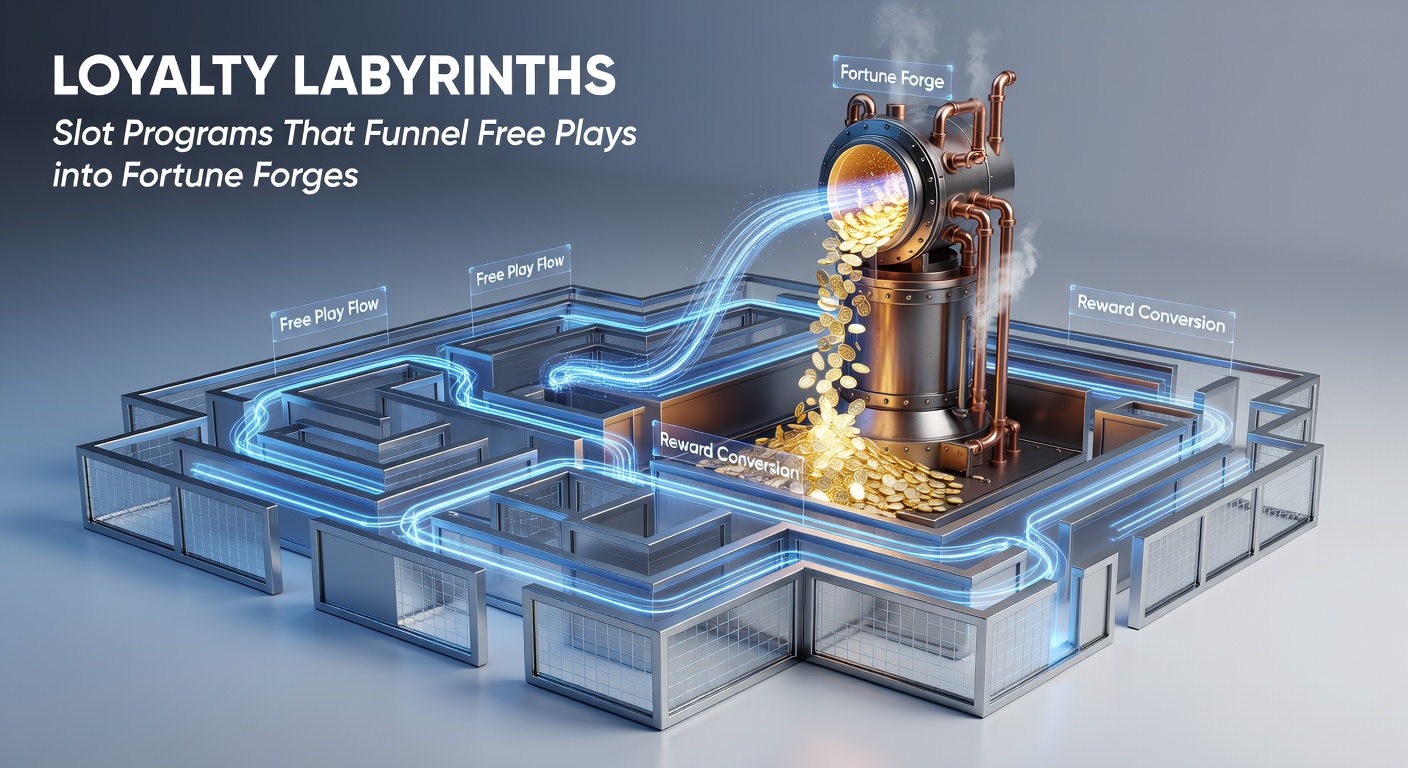 Close-up of a slot loyalty rewards dashboard displaying tier progression, free play counters, and jackpot forge icons