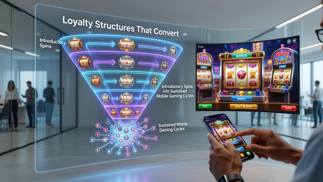 Dashboard view of a mobile loyalty program with tier progression, daily spin counters, and reward redemption options