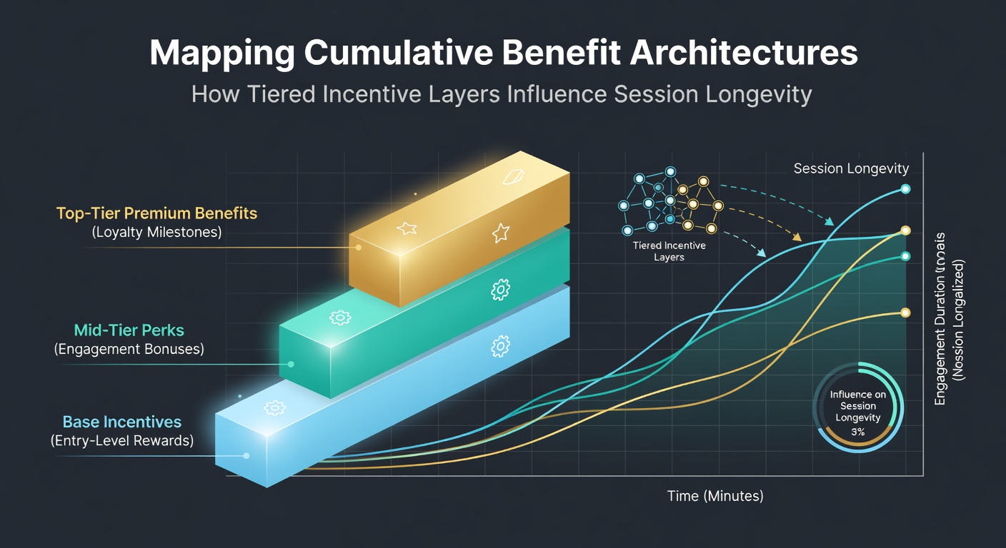 Chart illustrating session longevity metrics correlated with cumulative incentive tiers on portable reel platforms