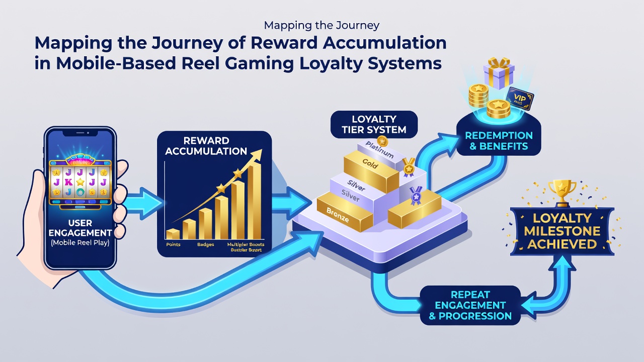 Analytics dashboard on smartphone showing reward accumulation graphs, tier milestones, and mobile loyalty program statistics
