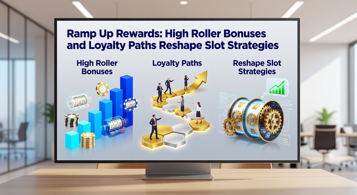 Infographic of a loyalty tier pyramid with glowing slot symbols and reward icons ascending from bronze to diamond levels