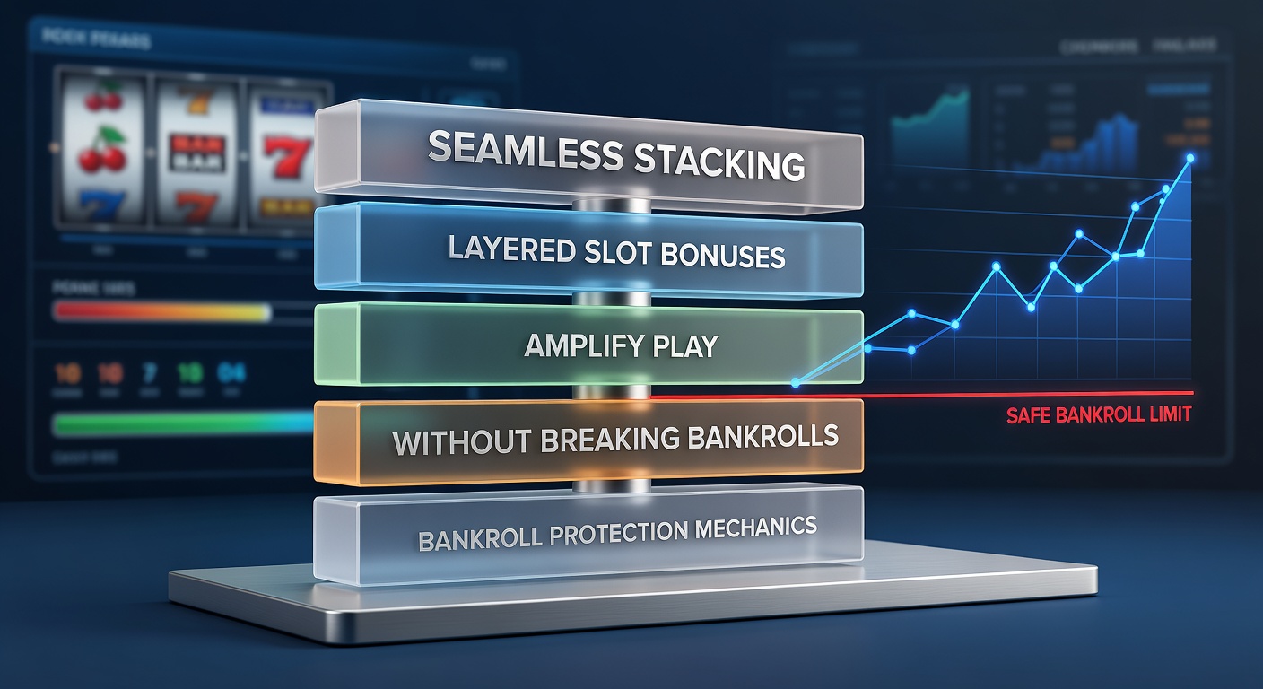 Animated graphic of slot bonus meters filling progressively, showing multiplier stacks and free spin retriggers extending gameplay