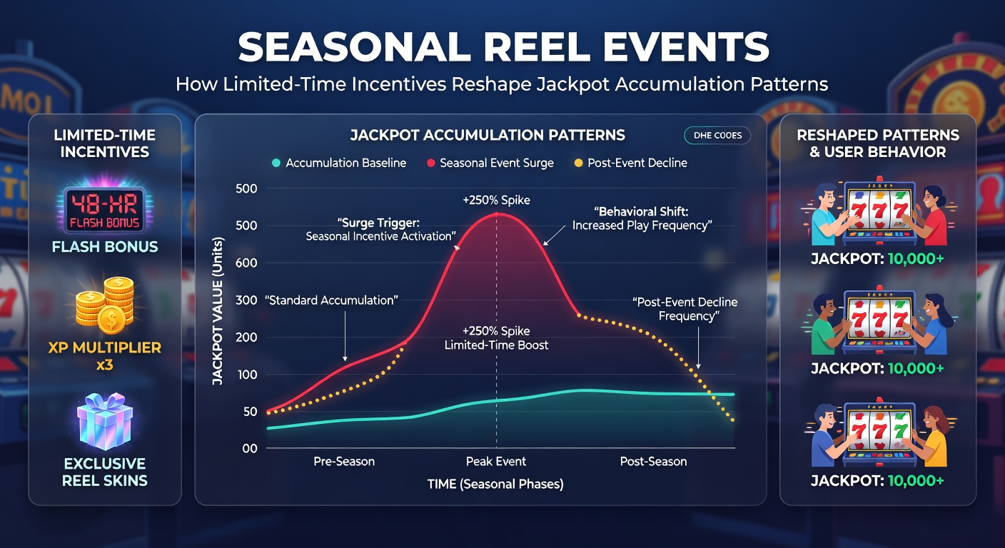 Chart displaying jackpot accumulation curves before and during seasonal promotions