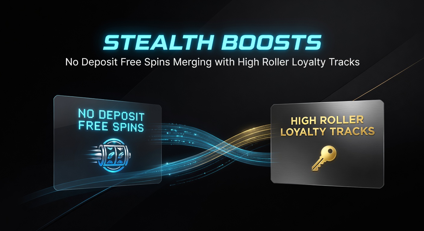 Dynamic graphic showing free spin icons transitioning into a high-roller VIP pathway with escalating reward tiers